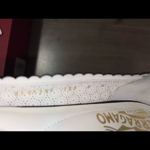 Salvatore Ferragamo Varina Black Leather Bow Buckle Size 8 Ballet Flats Shoes - Picture 8 of 10